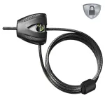 Master Lock Python reguleeritav kaabellukk 8417EURDPRO &ndash; 1,8 m punutud teras, must, 2 v&otilde;tit