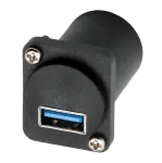 EXSYS EX-49155 USB 3.2 Gen 1 D-t&uuml;&uuml;pi paneelipaigaldusadapter, USB-A emane USB-B emasele