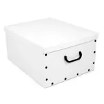 ORDINETT pappkast 49x39x25cm suur kast &uuml;hev&auml;rviline valik valge/must/tumesinine/helehall