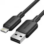 Lightning-kaabel Vention LAMBH, 2 m, USB-A Lightning-ile, must