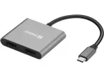 Sandberg USB-C dokk 2xHDMI+USB+PD maksimaalne eraldusv&otilde;ime 3840x2160