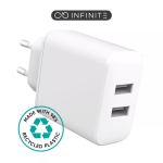 Siselaadija eSTUFF ES637005 nutitelefonile valge 2 USB-porti 5V
