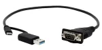 EXSYS EX-23001 jadakaabel Must 0,5 m USB Type-A USB USB-C DB-9