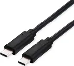 Roline - USB-kaabel - 24 pin USB-C (M) kuni 24 pin USB-C (M) - USB4 Gen3x2 - 48 V - 5 A - 1 m - kuni 40 Gbps andmeedastuskiirus, 240 W toide - Must (11.02.9104)