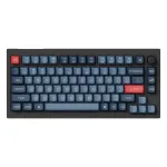Keychron V1 Max klaviatuur universaalne USB RF juhtmevaba Bluetooth must hall 75% mehaaniline