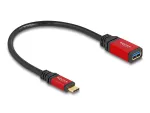 USB-adapter DeLOCK 60172 USB USB-C isane USB Type-A emasele 10 Gbps 15 cm punane metall