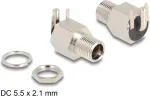 DeLOCK-pistik DC 5,5 x 2,1 mm emane v&auml;lisseina jootmine nurga all 20 V 10 A