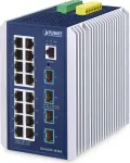 Hallatav kommutaator PLANET IP30 Industrial L3 16-Port Gigabit Ethernet