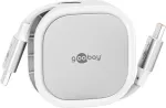 Wentronic goobay iset&otilde;mbuv USB-C kaabel valge/h&otilde;bedane 15W vastupidavas korpuses - kaabel - digitaalne/andmeside (77425)