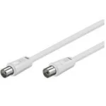 Wentronic Goobay antenni&uuml;henduskaabel, 100% varjestatud, valge, 5 m - koaksiaalpesa pistikupesa (50720)
