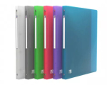 ELBA Hawai Ring Binder, A4, 4-Ring, Assorted Colours (Blue/Green/Orange/Grey/Clear)