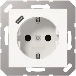 Schuko pistikupesa USB A1520-18CWWTyp C-ga (A1520-18CWW)