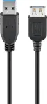Goobay USB-pikenduskaabel USB 3.0 m must - USB-3.0-pistik Type A> USB-3 (74149)