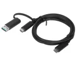 Lenovo 03X7470 USB-kaabel 1 m USB A/USB C, USB C, Must
