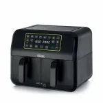 Ariete 4623 Airy Fryer Dual, &otilde;hufrit&uuml;&uuml;r kahe korviga, 1700 W, 8L mahutavus, 3 toiduvalmistusfunktsiooni, digitaalne LED-puutepaneel, 8 eelseadistatud programmi, taimer, 2 korvi, must