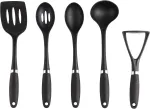Russell Hobbs RH03026EU7 5-osaline k&ouml;&ouml;giriistade komplekt p&ouml;&ouml;rleva alusega, must ja h&otilde;bedane