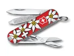 Victorinox Classic SD Printed taskunuga, Edelweiss muster, 58 mm, punane (0.6223.840)