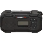 PerfectPro E-100 Avariiraadio p&auml;ikesepaneeli, k&auml;sitsi veetava generaatori, LED-taskulambi, toitepanga, AM/FM ja IPX3-ga