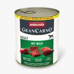 M&auml;rg koeratoit animonda GranCarno Adult Game 400 g &mdash; t&auml;iskasvanute m&auml;rgtoit ulukilihaga, teraviljavaba