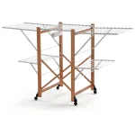 ARREDAMENTI GABBIANO kuivatustrest ratastel - 175 x 67 cm, valge