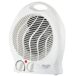 Adler AD 7728 PTC keraamiline ventilaatork&uuml;tteseade 2000W, &otilde;&otilde;tsumisega, 2 k&uuml;tteastet, jaheda &otilde;hu režiim, &uuml;lekuumenemis- ja &uuml;mberkukkumiskaitse, valge/must
