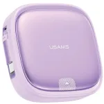 USAMS Kokkut&otilde;mmatav 3-in-1 laadimiskaabel hoiukarbiga USB-A &ndash; USB-C/Lightning/Micro USB 60W lilla SJ650USB03 (US-SJ650)