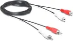 Wentronic Goobay RCA pikenduskaabel, 2,5 m, 2x RCA isane - 2x RCA emane, stereoheli, must 50026