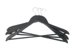 ORDINETT Wooden Clothes Hangers 3-Piece Set, 44.5 cm, Assorted Colours (Black, Blue, Light Grey, White)