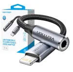 Heliadapter Vention Lightning 3,5 mm BMBHA, juhtmega Lightning-3,5 mm adapter 0,1 m kaabliga, hall
