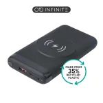 eSTUFF ES641042 akupank Liitiumpol&uuml;meer (LiPo) 10000 mAh Juhtmevaba laadimine Must