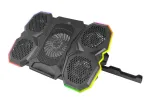 Esperanza Breva EGC107 m&auml;ngimiseks m&otilde;eldud s&uuml;learvuti jahutusalus telefonihoidjaga, 2600 p/min, LED RGB, must