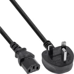 InLine toitekaabel Inglismaa pistikuga / 3pin IEC C13 pistik, 2m, 2 m, IEC C13, H05VV-F