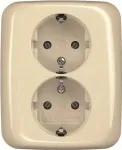 BUSCH JAEGER BJ 202 EUJ-212 SCHUKO topeltpistikupesa t&auml;iskatteplaat