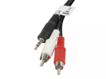 Helikaabel Lanberg CA-MJRC-10CC-0020-BK 3,5 mm RCA 2 m Must Punane Valge