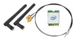 SHUTTLE WLN-M22 WLAN-komplekt &mdash; Intel AX210 M.2 Wi‑Fi 6E (kolmeribaline 2,4/5/6 GHz) koos Bluetooth 5.2 ja 2x2 v&auml;liste antennidega