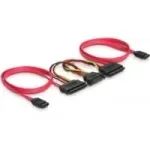SATA All-in-One kaabel DeLOCK 84356 0,5 m punane