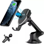 Autotelefoni hoidik CHOETECH T536-S, 10 W juhtmevaba laadimine, paigaldus armatuurlauale/tuuleklaasile