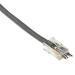 ACT RJ45 (8P/8C) CAT6 easyconnect varjestamata modulaarpistik &uuml;mmarguse kaabli jaoks, m&otilde;eldud nii t&auml;is- kui keerutatud soontega