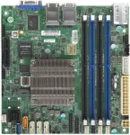 SUPERMICRO A2SDi-4C-HLN4F - Emaplaat - Mini-ITX - Intel Atom C3558 - USB 3.0 - 4 x Gigabit LAN - Sisseehitatud graafika - BULK