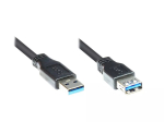USB-kaabel Alcasa 5m USB 3.0 A USB 3.2 Gen 1 Must