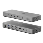 S&uuml;learvuti dokk / pordireplikaator ALOGIC TB4DU4 &mdash; juhtmega Thunderbolt, 96 W, SD/MicroSD-kaardilugeja, 3,5 mm, alumiinium/ABS