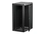NETRACK 019-180-645-022 Seinale riputatav kapp 19 inch 18U 450mm Klaasuks Must Eemaldatavad k&uuml;lgpaneelid