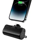 Veger PlugOn Power Bank (W0558P) 5000 mAh 20W PD QC3.0 sisseehitatud Lightning-pistikuga must