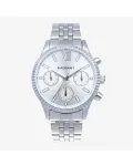 RADIANT MAN RA629701 analoogkvartskell 44,5 mm roostevaba teras must sihverplaat h&otilde;bedane Milanese v&otilde;rkv&ouml;&ouml;