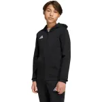 adidas Entrada 26 t&auml;ispika t&otilde;mblukuga laste dressipluus, must, 128cm