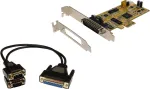 EXSYS EX-45362 2-pordiline RS-232 PCIe x1 jadaliidese kaart, madal profiil, ASIX AX99100
