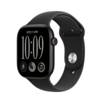 Apple Watch Series 12 GPS 46 mm must alumiiniumkorpus musta spordirihmaga, M/L
