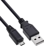 InLine Micro-USB 2.0 kaabel, USB-A isane Micro-B isasele, 3 m, must (31730U)