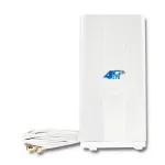 Qoltec 57013 ringsuunaline 4G LTE siseantenn, 2x SMA, 0,6-2,7 GHz, 30 dBi, vertikaalne polarisatsioon, 50 &Omega;, valge ABS