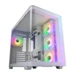 FSP M580-WA korpus Midi Tower mITX, mATX valge ARGB, Midi Tower, arvuti, valge, ATX, micro ATX, Mini-ITX, klaas, SPCC, m&auml;ngimine